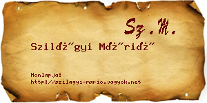 Szilágyi Márió névjegykártya